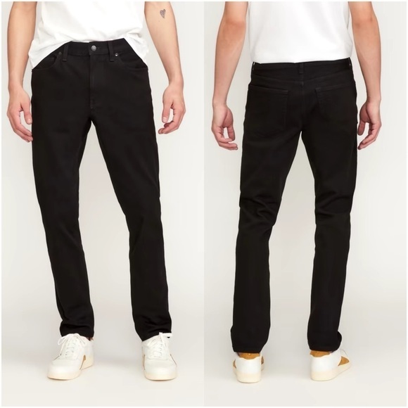 EVERLANE The Slim 4-Way Stretch Organic Jean In Black - Picture 1 of 9